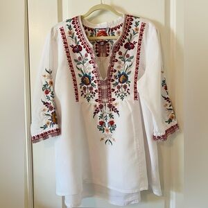 JOHNNY WAS NYA LINEN TOP LARGE